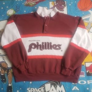 Vintage Philadelphia Phillies Collared Polo Sweatshirt